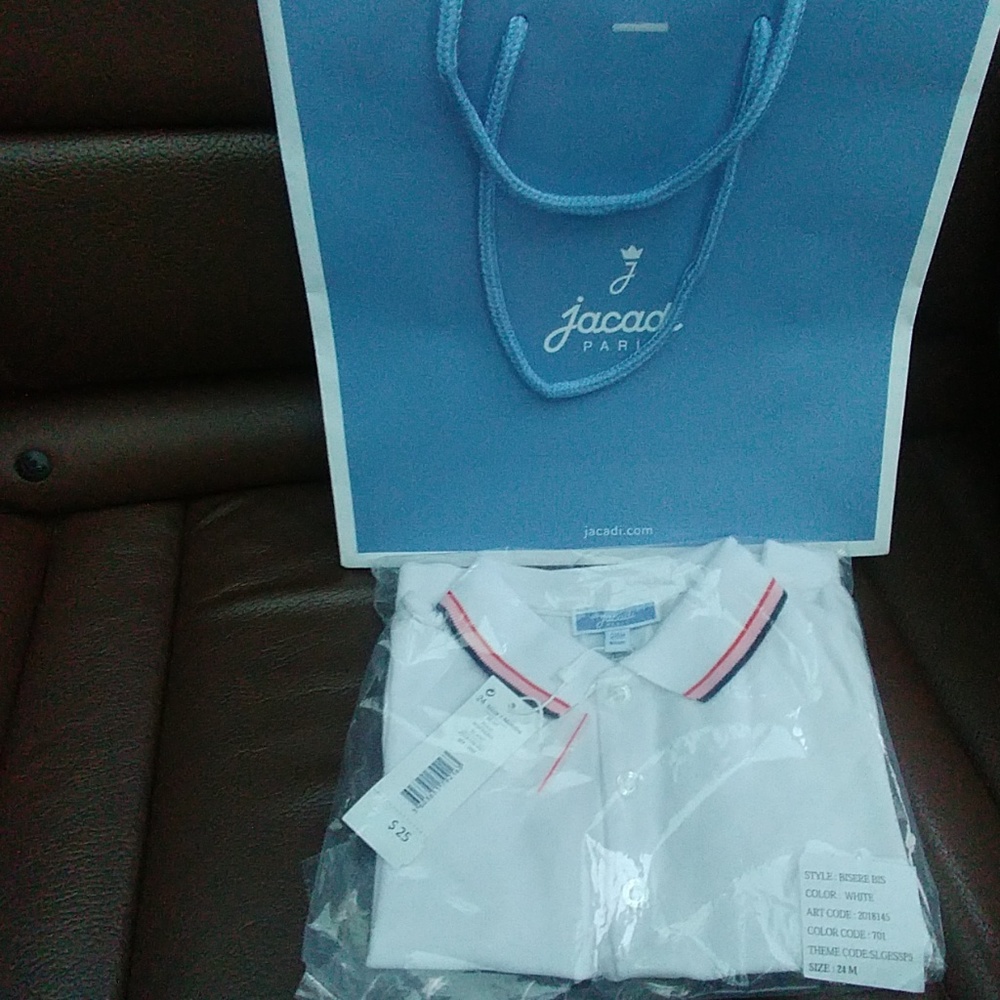 Kids white polo shirt